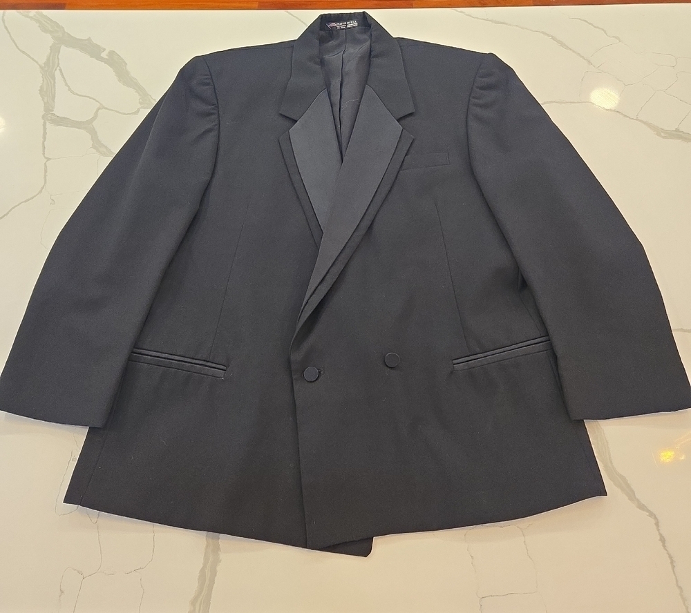 VTG Oscar De La Renta Formal Black Tuxedo Jacket Classic Fit 43S